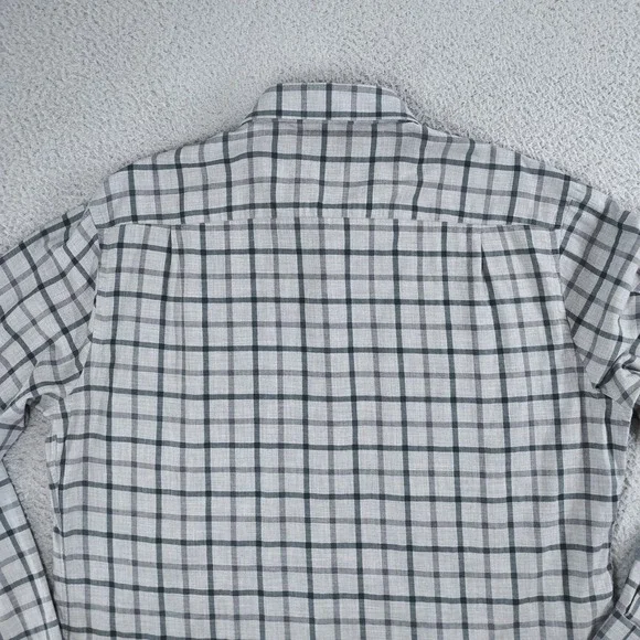 Peter Millar Collection Shirt Mens Extra Large Gray Plaid Winter Soft Twill EUC - Picture 5 of 16